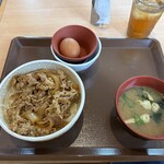 すき家 - 料理写真:牛丼+たまごセット