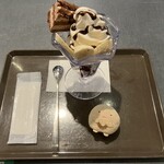 サンマルクカフェ  - 料理写真:チョコケーキとバナナのチョコレートパフェ。