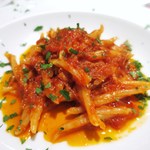 ヴィンチェロ - 蟹とトマトソースのパスタ　トロフィエ