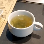 かわらや - あわじ島玉ねぎわかめスープ