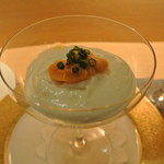 saveur - 根セロリのムースと生ウニ