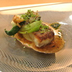 saveur - 平目のロースト、鴨の出汁のソース