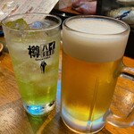 海鮮居酒屋 れん - ライムサワー・生ビール
