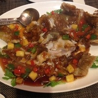 施家菜 - 天然鮮魚の唐揚げ甘酢ソース（アブラメ）
