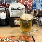 元祖串かつ 恵美須商店 - 最初は、ビール　飲み放題60分　ゴー‼︎
