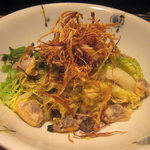 蕎麦 案山子 - 浅利と蒸しキャベツのさらだ