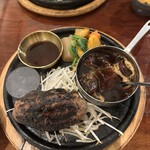 炭火ハンバーグ 肉焼き亭 - 炭火焼ハンバーグと牛タンシチュー