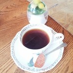 手作りアイス 花茶 - サービスのコーヒー 2015.04.