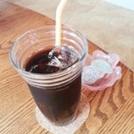 手作りアイス 花茶 - サービスのアイスコーヒー 2015.04.