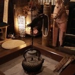 蕎仙坊 - いろりがあります。