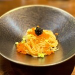 ニュー新みかん - とびっこ素麺 キャビア添え