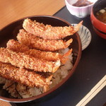 塩別つるつる温泉 - エビフライ丼