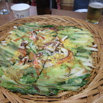 두부마을 - パジョンも追加です、小麦粉ベースのチヂミとはちょっと違い米粉を使ったネギ焼きって感じかな？
            