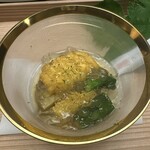徳ㇵ本也 - 賀茂茄子　ムラサキうに　ヤングコーン　伏見唐辛子
