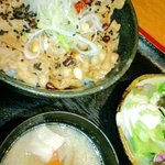 Tennoten - 豚丼セット。豚汁が美味しい♪