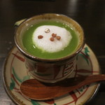 土家 - 27年4月　うすい豆のスープ　雲丹、筍