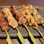笑顔亭 - 料理写真:串盛り5本盛