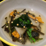 味あら井 - タケノコ饅頭  ウニとアカニシの身
      