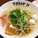 らーめん とめ治 - 料理写真:福島町のイカトンビラーメン(青のりブーストセット)(1450円)麺アップ