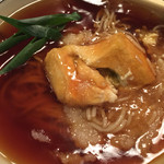 Sobadokoro Musashi - 武蔵そば。揚げ出し豆腐の中には柚子胡椒