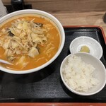 福しん - 料理写真:みそ野菜タンメン2辛 追飯 ニンニク