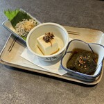 つむぐ - 前菜３種盛り