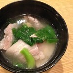 酒菜屋 なないろ - もち豚と筍のわさびあんかけ