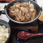 Yoshinoya - 牛すき鍋膳(並)630円(2015.04)