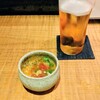 永来権 - 季節野菜の冷製茶碗蒸し、生ビール
