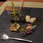 福島 もう利 - ☆前菜(ピスタチオが秀逸)