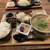 農家ごはん つかだ食堂 - 豚汁若どりチキン南蛮定食　1200円　お米大盛り無料　　　　と高菜明太110円