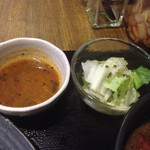 Ghar - 冷製トマトスープとミニサラダ