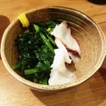壱ノ宮 - タコと菜の花辛し和え300円