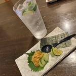 居酒屋　はる坊 - 半箱うに•すだちサワー