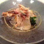 アッシュ - ②オードブル(海老・鯛・蛍烏賊のカルパッチョ・ゼリーソース)　