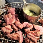 炭火焼肉 ゴールデンホルモン - BIGハツステーキ