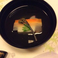 竹彩 - 白魚真丈のお吸い物
                