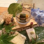 割烹こめを - 青梅雨八寸（4品）