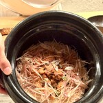 割烹こめを - 煮鱧と実山椒の炊き込みご飯