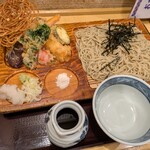 真そば 尾崎庵 - 「天ざる」一式