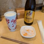 真そば 尾崎庵 - ビール・お通し