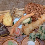 真そば 尾崎庵 - 天種を広げてみた