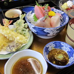 割烹　三代 - 天ぷら刺身膳　