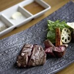 囲炉裏 鉄板 静流sizzle - いわて短角和牛赤身ステーキ