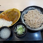 ゆで太郎 - 料理写真:ミニカツカレーセット(冷)＋そば大盛＋おろし