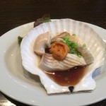 中国料理 丹甫 - ホタテとヒラメの焼きもの