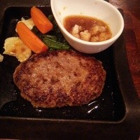 鉄板ダイニング 哲 - ハンバーグ黒毛和牛１００％　おろしポン酢