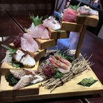 越後一会 十郎 - 刺身八種盛り(のどぐろ入り)