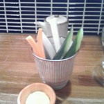 ななじん - 野菜スティック　つきだしです。