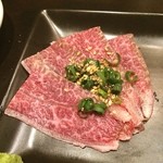 焼肉ウルフ - 天肉。美味しい。